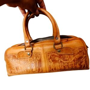 Vintage Egyptian Hand Tooled Weekender Bag **SUPER RARE** Exquisite Quali